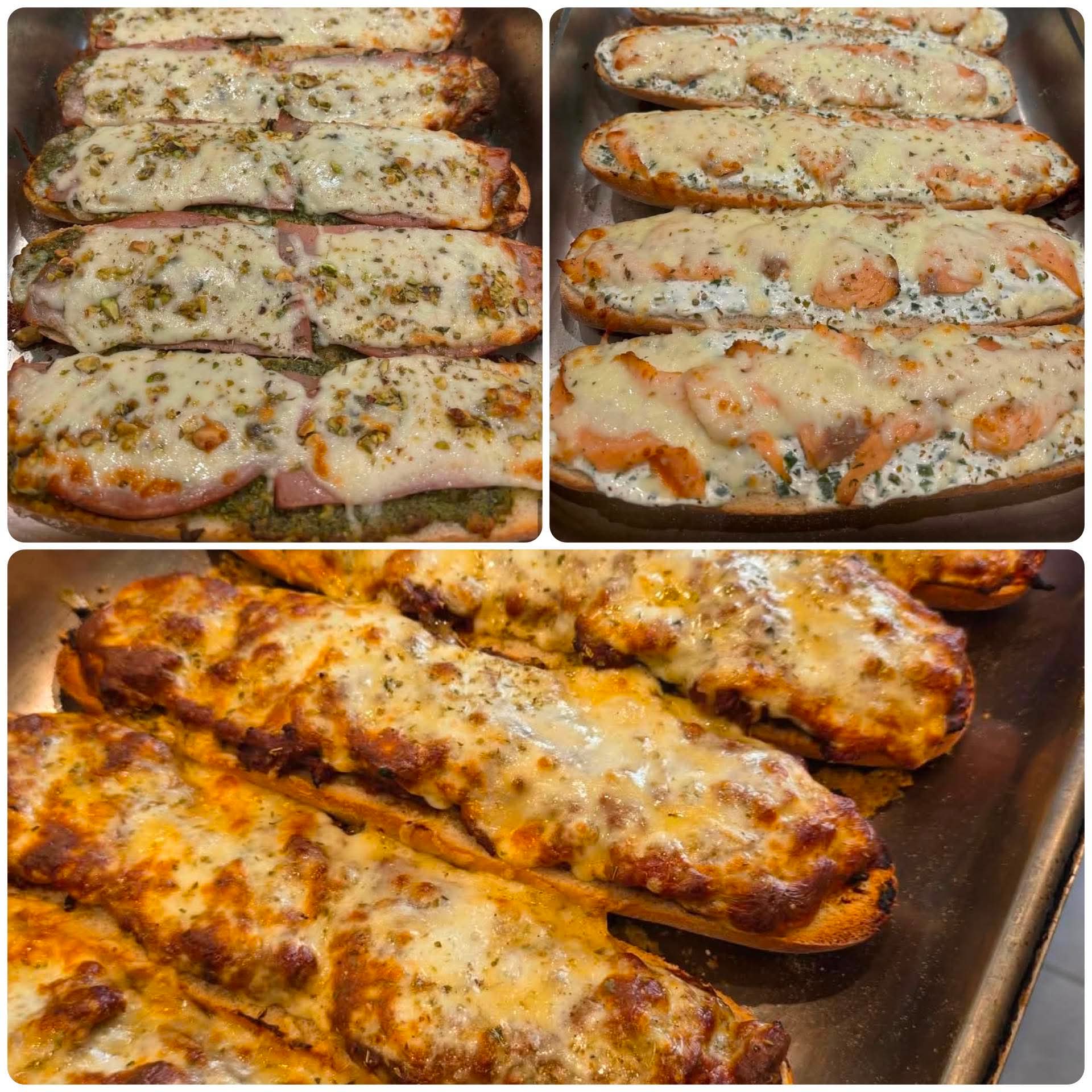 Pizzas baguette maison