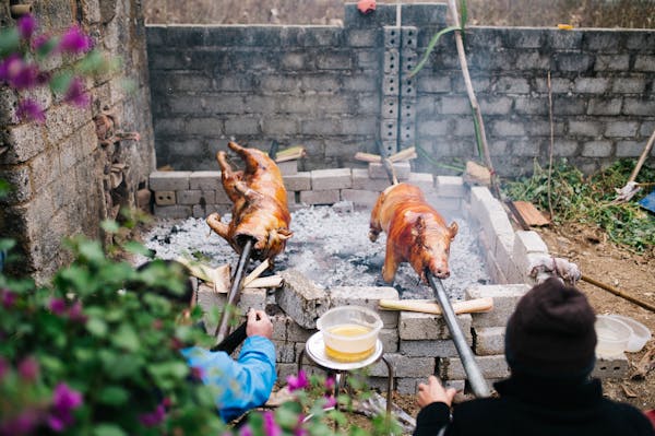 Cochon à la broche